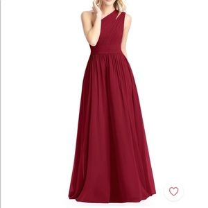 Azazie Burgundy One-Shoulder Bridesmaid Dress